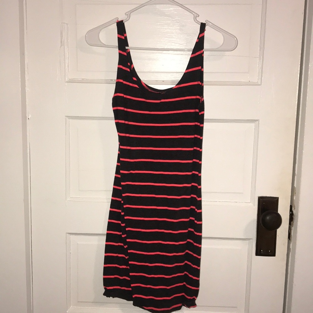 Pink and grey body con dress